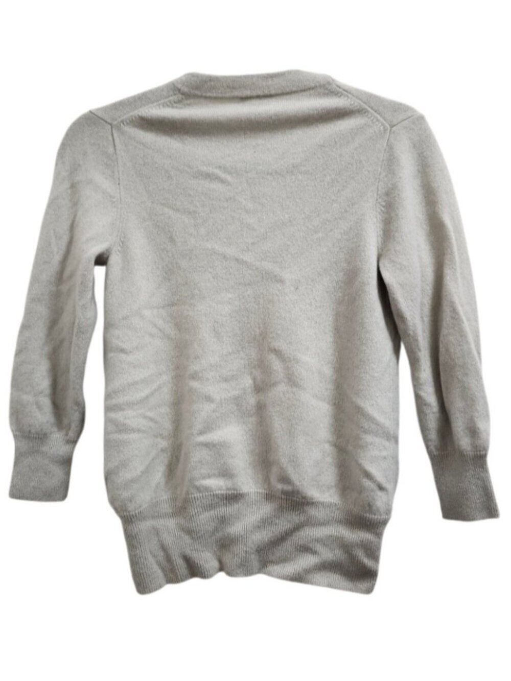 J.Crew Women’s 100% Cashmere Cardigan Gray Size S Zip Pocket Button Front Soft - Picture 4 of 9